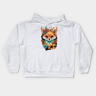 Cute Fox design #3 Kids Hoodie